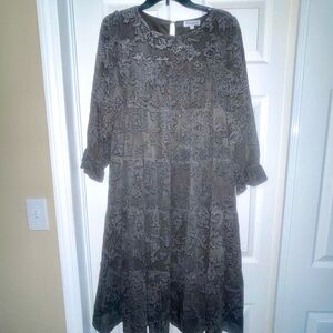 Polagram Charcoal Long Sleeve Dress